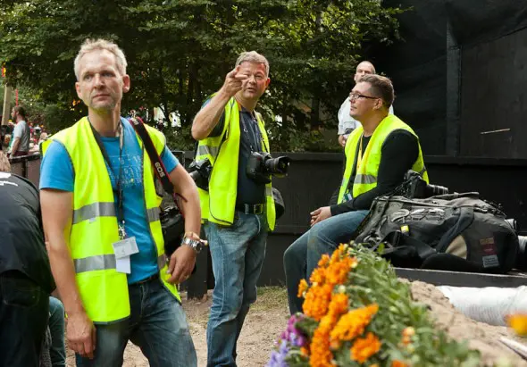 Hårdt arbejdende fotografer